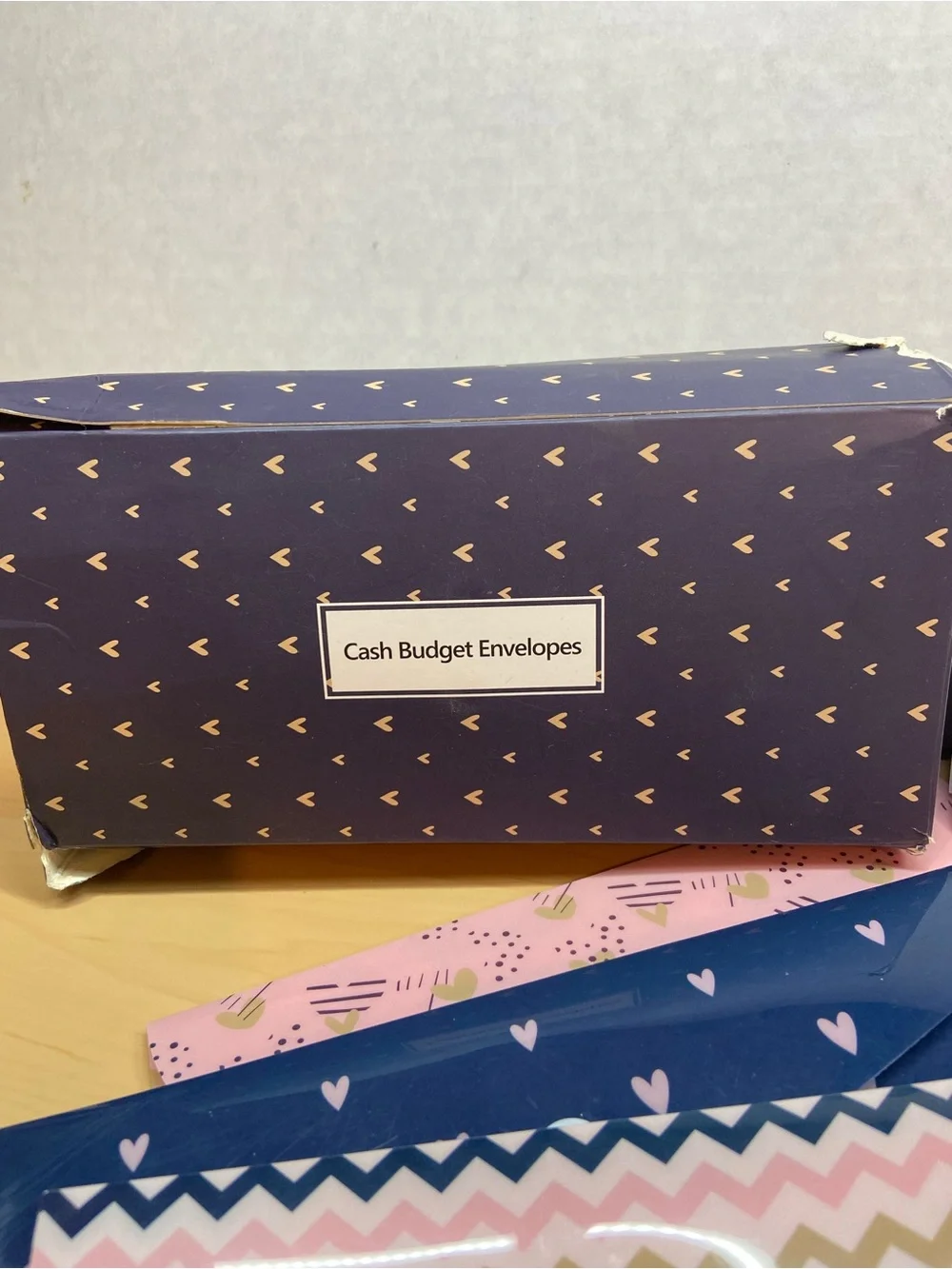 Cash Budget Envelope Set - Pink & Navy Organizing Pouches